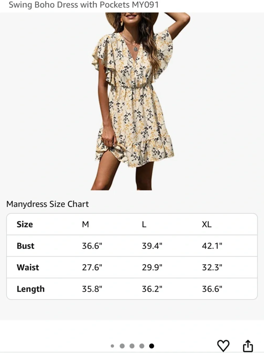Women's Cream Floral Mini Dress with Ruffle Sleeves